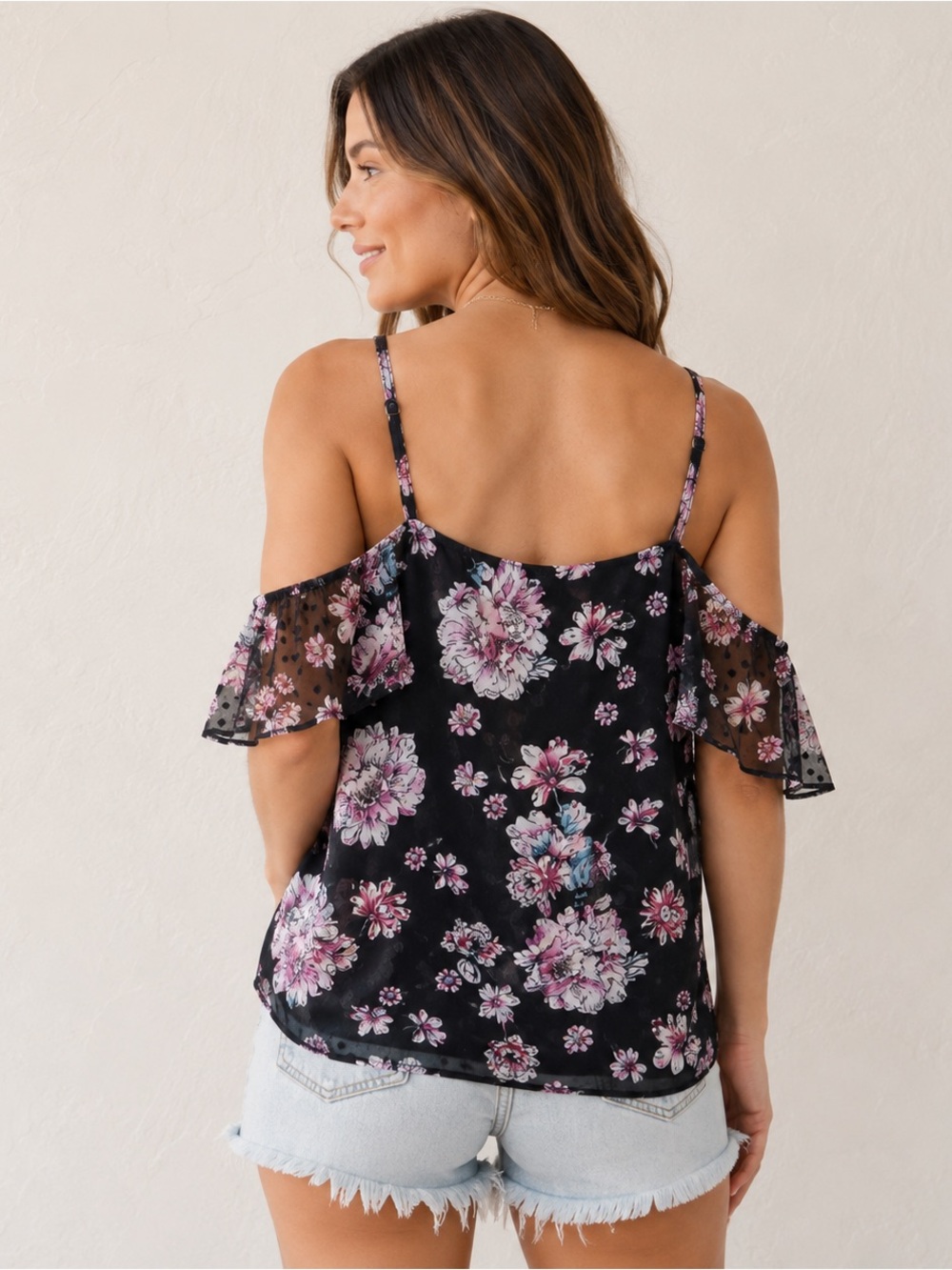 Torrid Floral Cold Shoulder Top - Picture 4 of 8